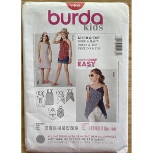 Burda Kids Sewing‎ Pattern 9468 Dress & Top Girls Size 7-14